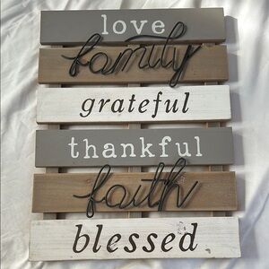 Rustic Family Wall Decor Sign 16” x 12”
